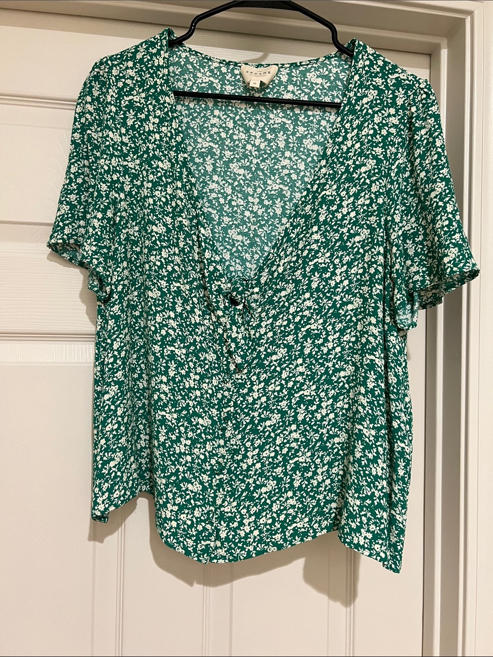 Sezane Eloine Blouse Garden Green - Size 10